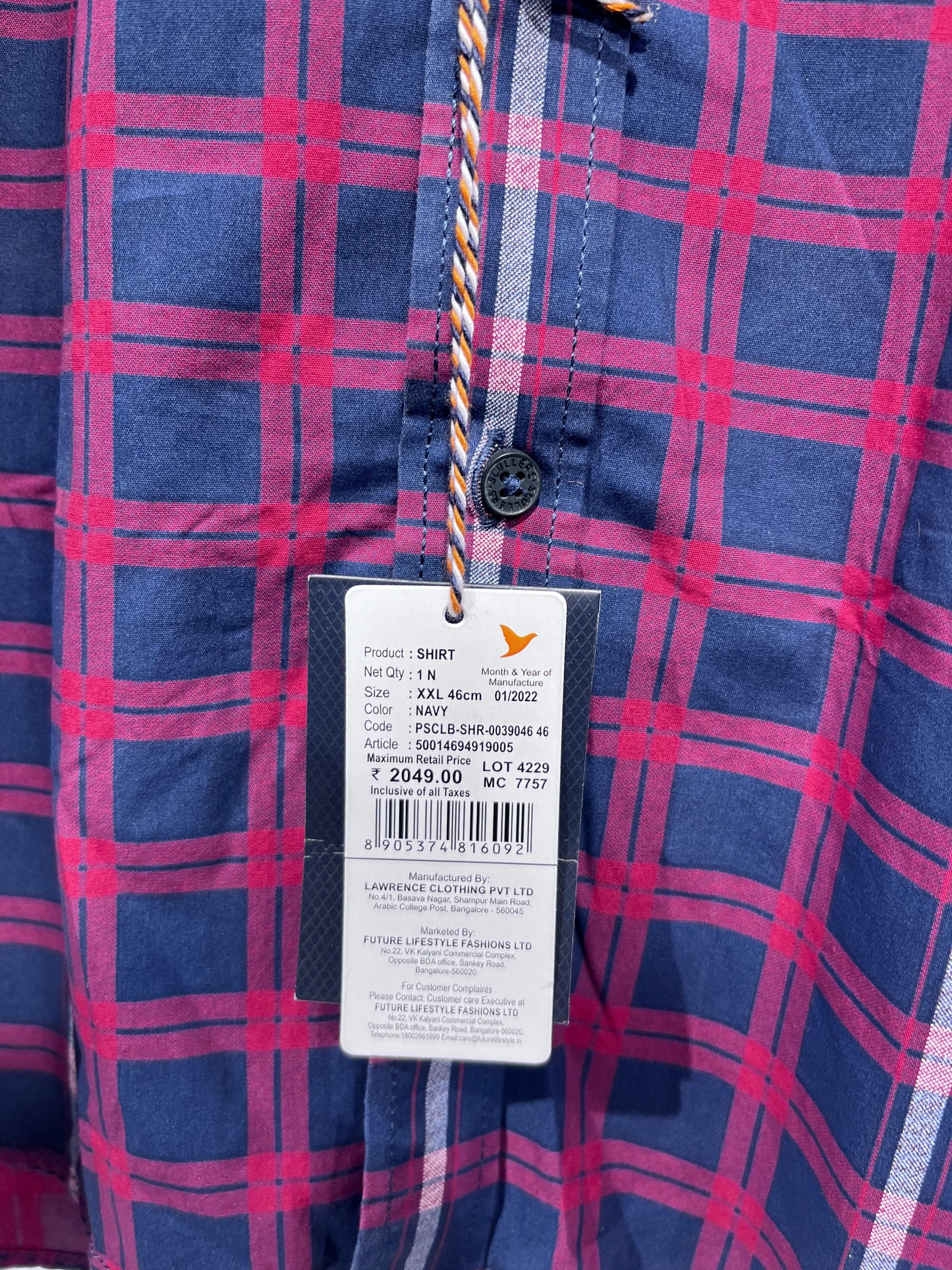 [SCULLERS] FULL SLEEVE CHECKERED SHIRT XXL