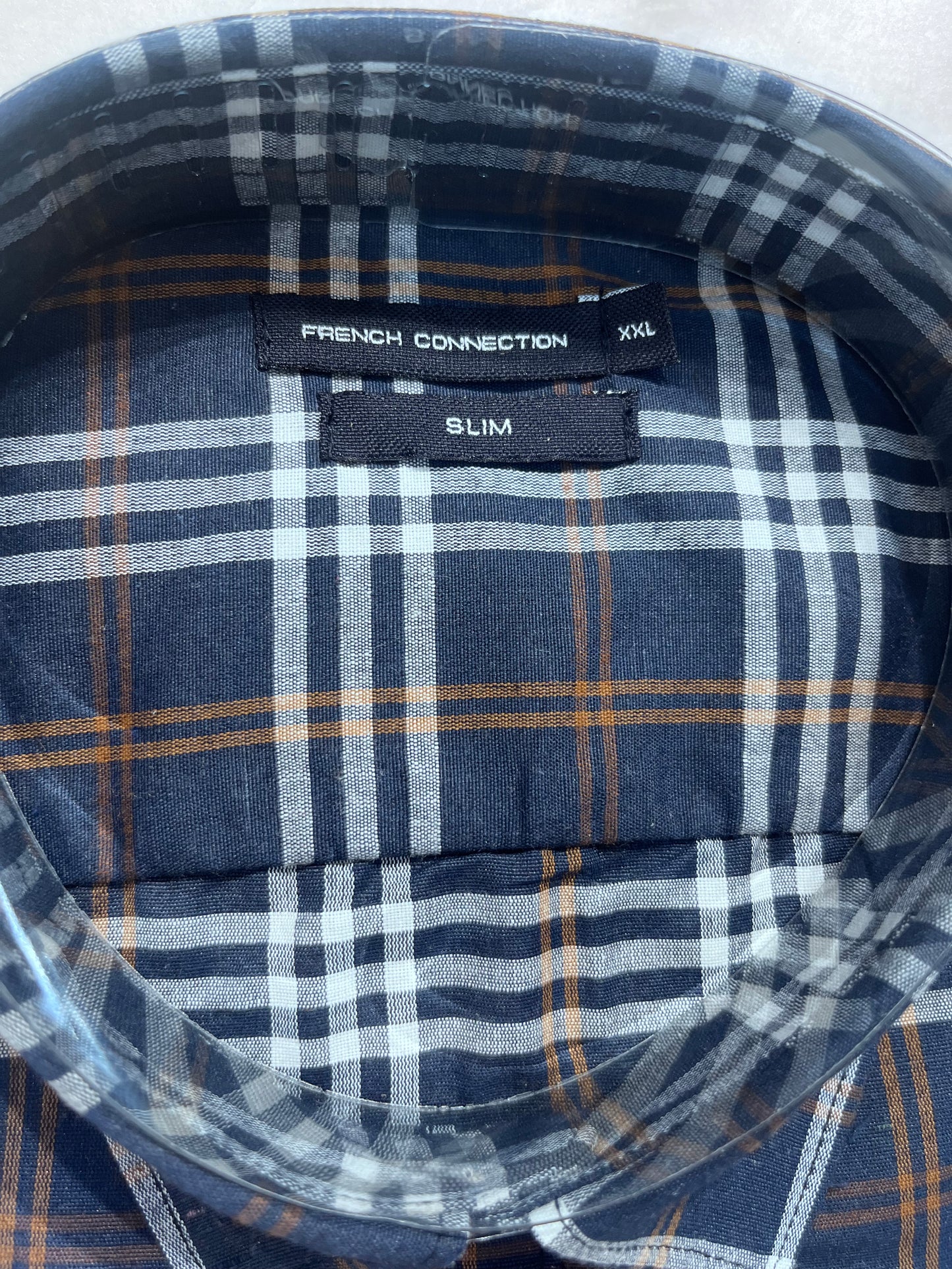 [FCUK] FULL SLEEVE CHECKERED SHIRT XXL