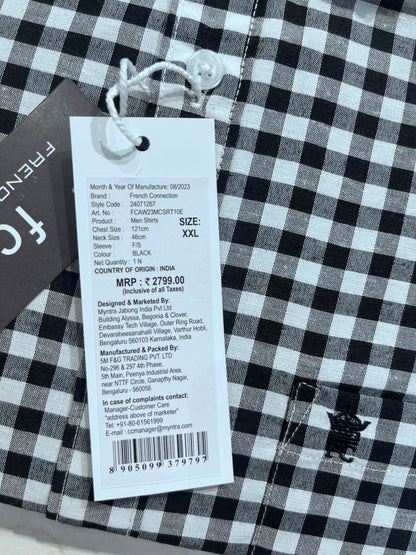 [FCUK] FULL SLEEVE CHECKERED SHIRT XXL