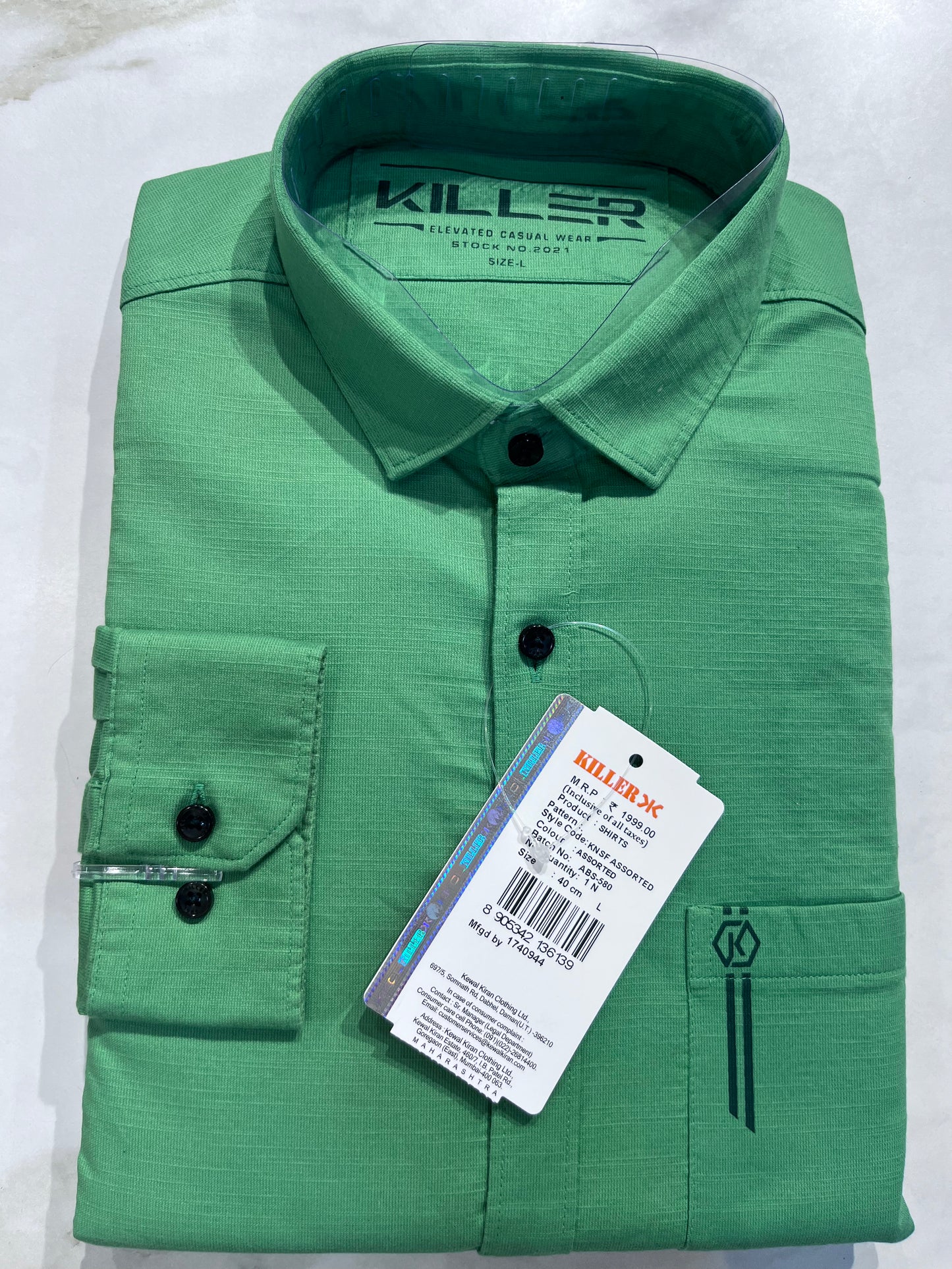 [KILLER] FULL SLEEVE PLAIN SHIRT LARGE