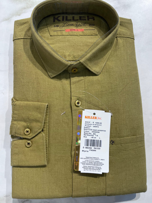 [KILLER] FULL SLEEVE PLAIN SHIRT LARGE