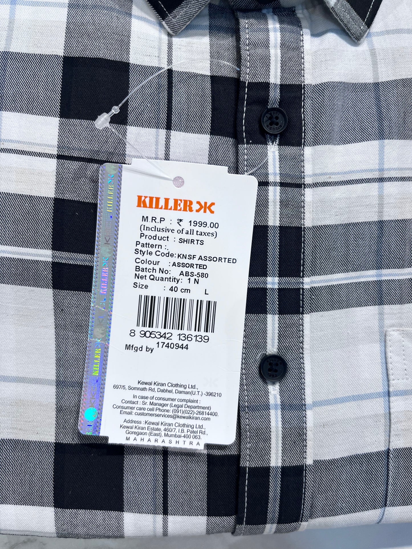 [KILLER] FULL SLEEVE CHECKERED SHIRT LARGE