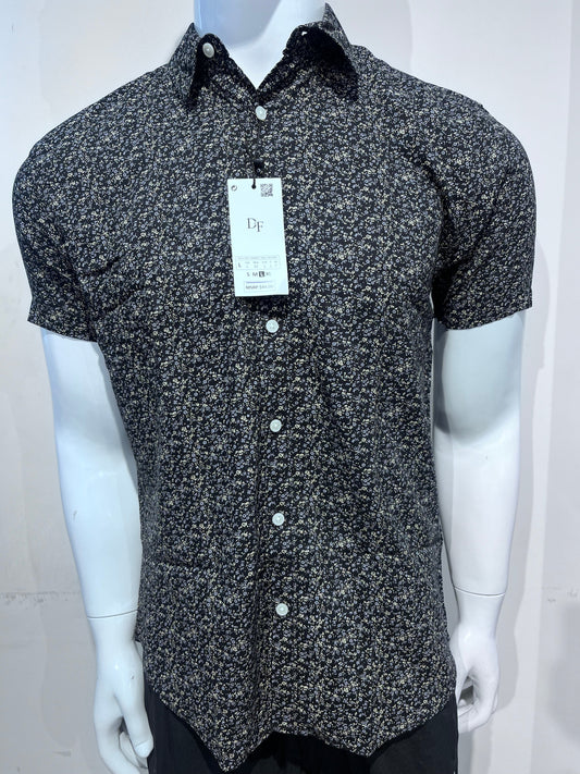 [DENIM&FLOWER] HALF SLEEVE SHIRT SMALL