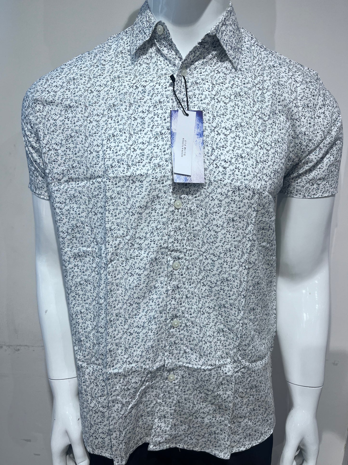 [DENIM&FLOWER] HALF SLEEVE SHIRT MEDIUM