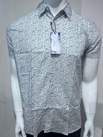 [DENIM&FLOWER] HALF SLEEVE SHIRT LARGE