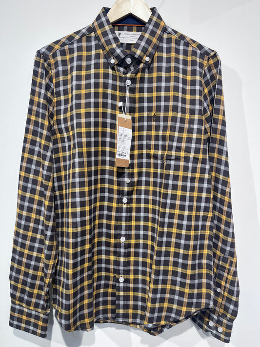 [FCUK] FULL SLEEVE CHECKERED SHIRT SMALL