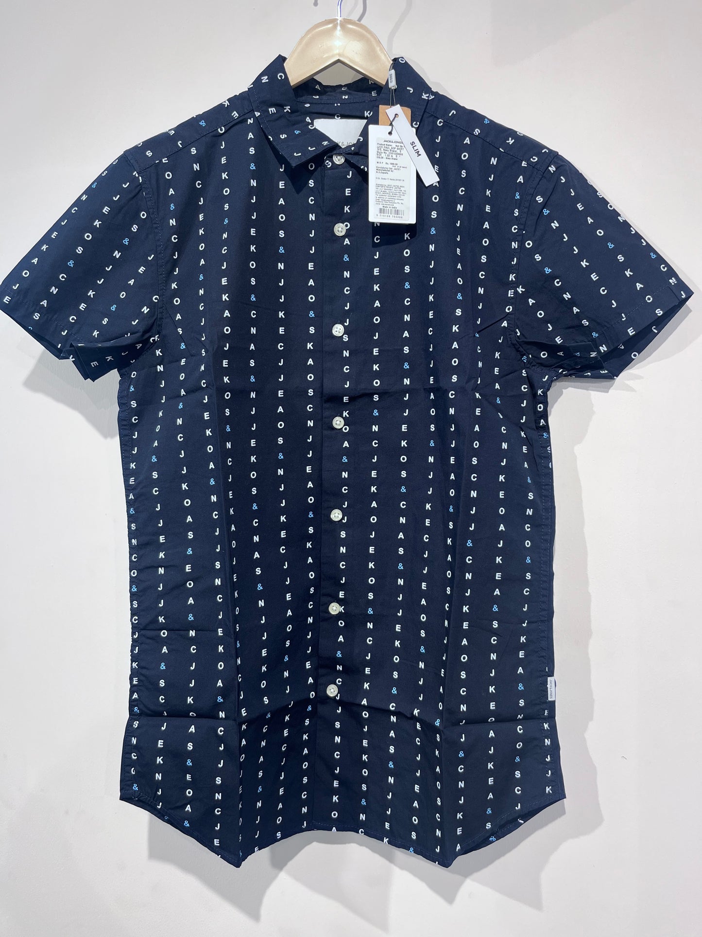 [JACK & JONES] HALF SLEEVE PRINTED SHIRT SMALL