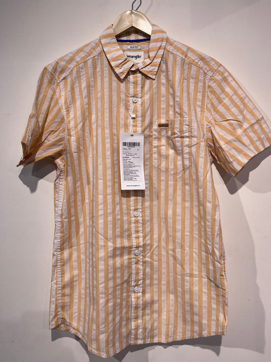 [WRANGLER] HALF SLEEVE LINING SHIRT MEDIUM