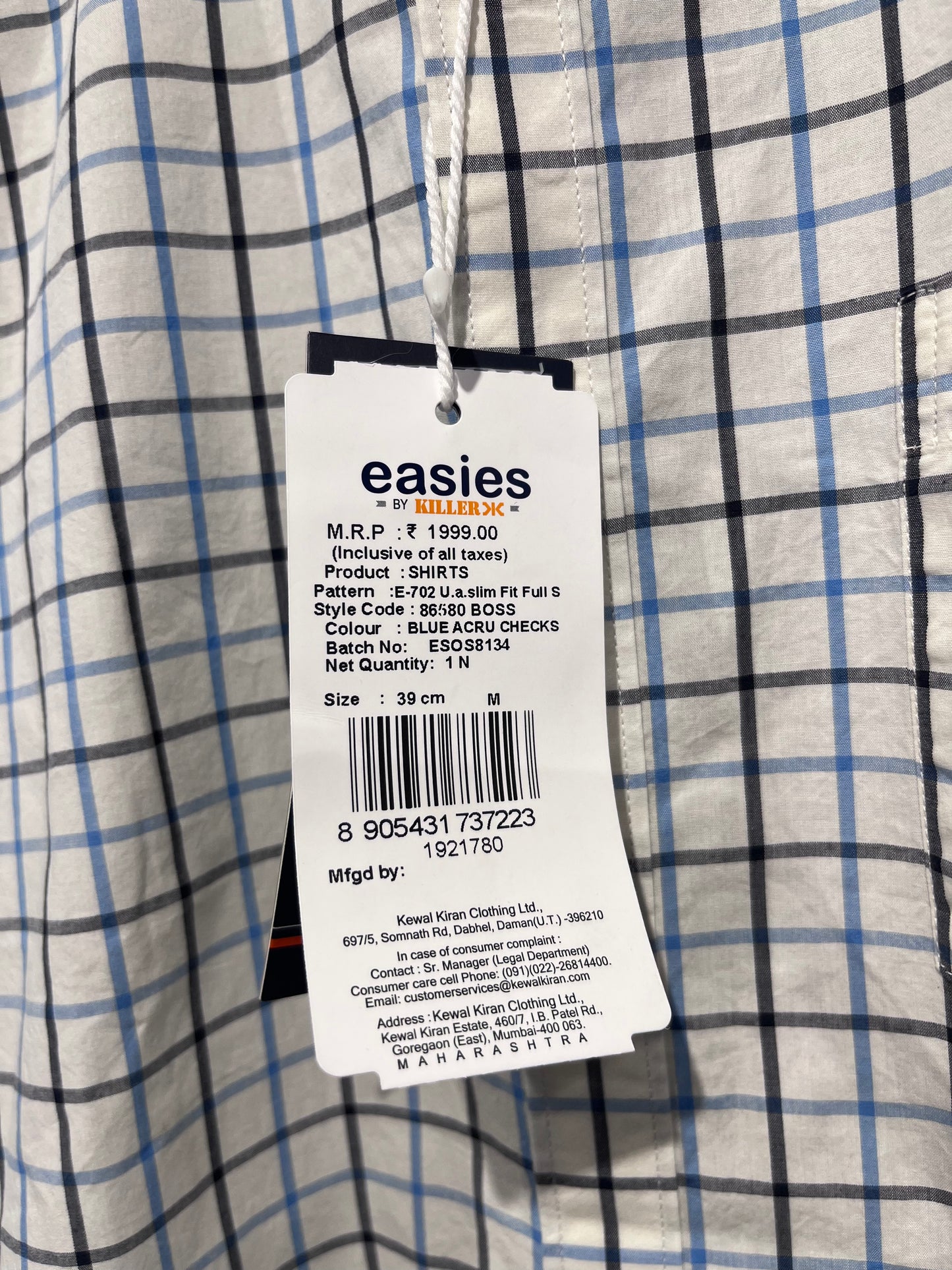 [EASIES] FULL SLEEVE CHECKERED SHIRT MEDIUM