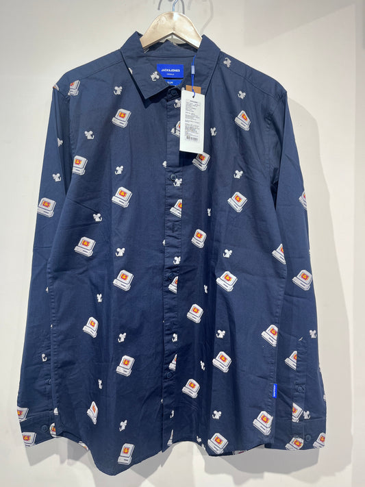 [JACK & JONES] FULL SLEEVE PRINTED SHIRT LARGE