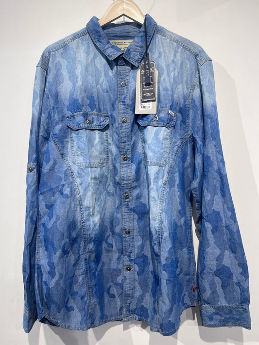 [JACK & JONES] FULL SLEEVE DENIM SHIRT XL