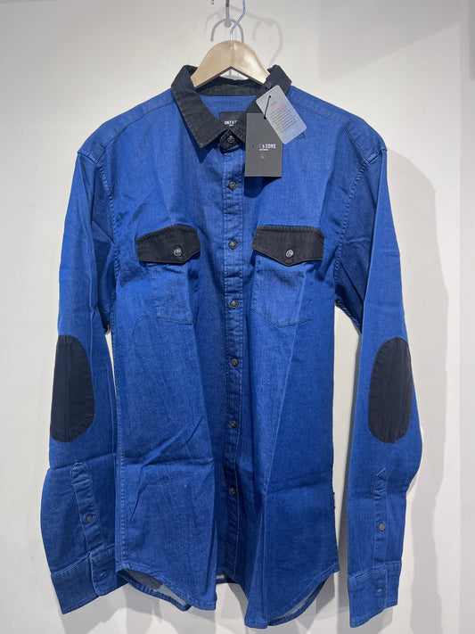 [ONLY & SONS] FULL SLEEVE DENIM SHIRT XL