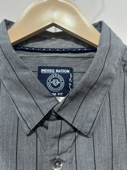 [INDIGO NATION] FULL SLEEVE LINING SHIRT XL