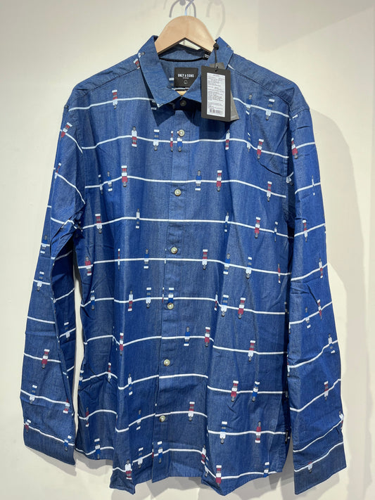 [ONLY & SONS] FULL SLEEVE PRINTED SHIRT XL