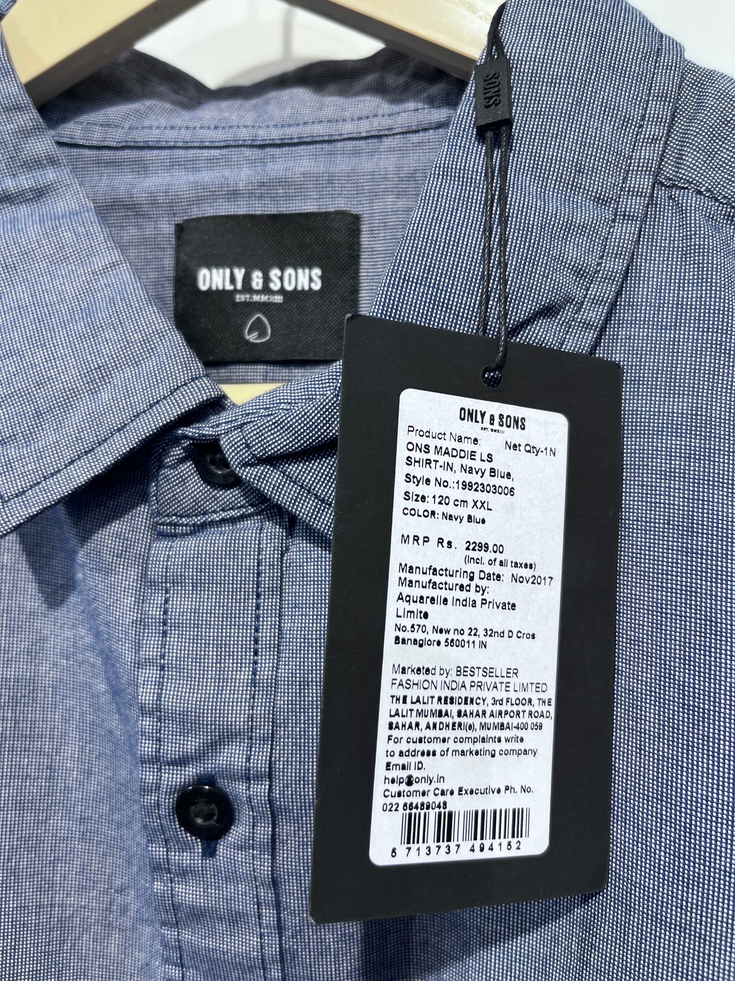 [ONLY & SONS] FULL SLEEVE SHIRT XXL