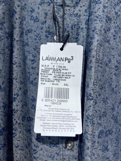 [LAWMAN] FULL SLEEVE PRINTED SHIRT XXL